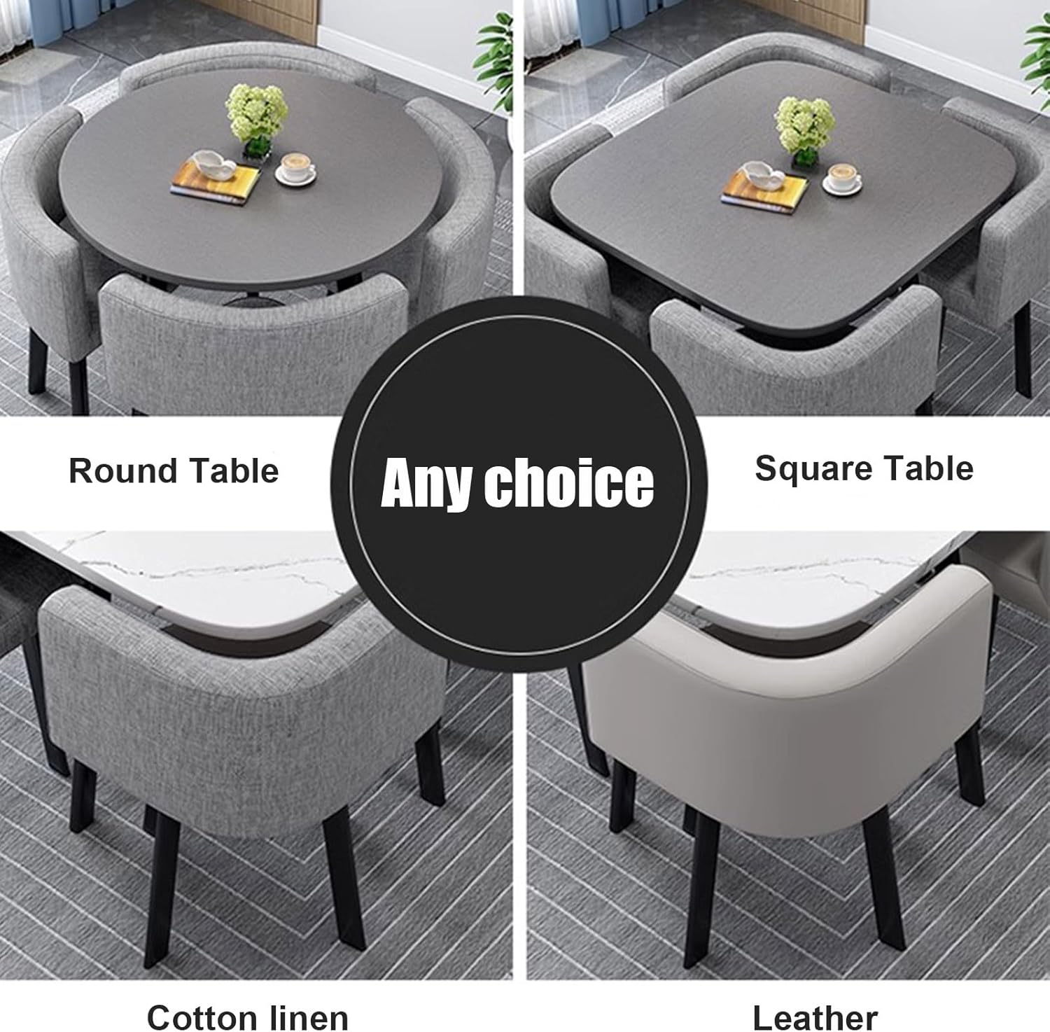 Reception Desk for Spaces with Lockable Drawer, Compact Office Counter Desk Counter Modern Front Lockable Drawers,Modern Round Dining Table Set with 4 Chairs 80cm Square Conference Table and