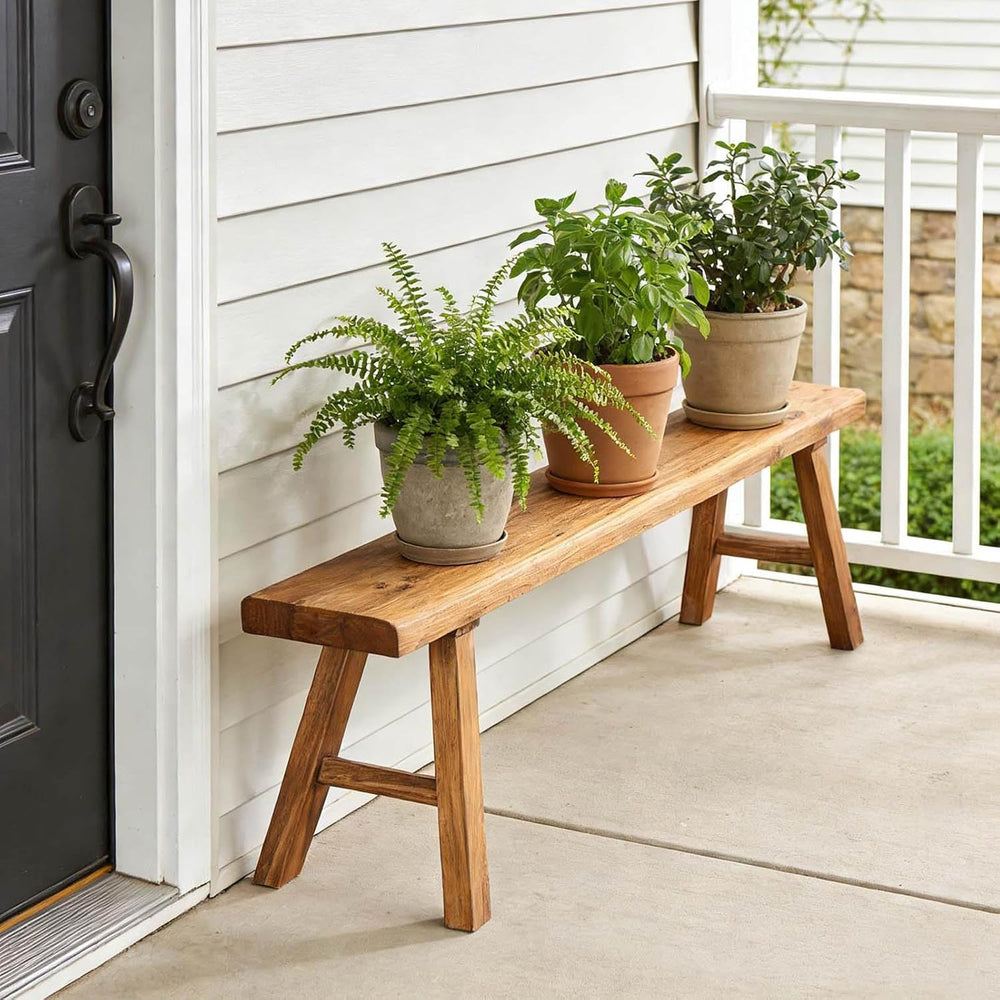 Narrow Entryway Bench Farmhouse Wood End of Bed Bench 20" 32" 39&qu...