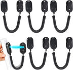 Novabright 6 Pack Magnetic Remote Leash Control Holder with Security Cable, Anti Loss Design Wall Mount Adhesive Organizer for Easy Installation Stable Suitable for TV Fan and Air Conditioner Remotes