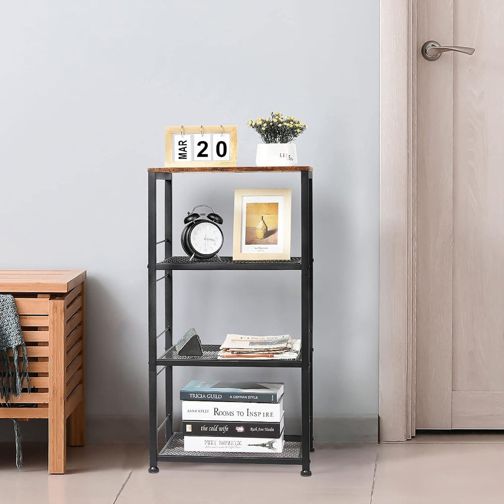 CADUKE Kitchen Storage Cart Baker's Rack 4-Tier Industrial Wood | Kitchen...