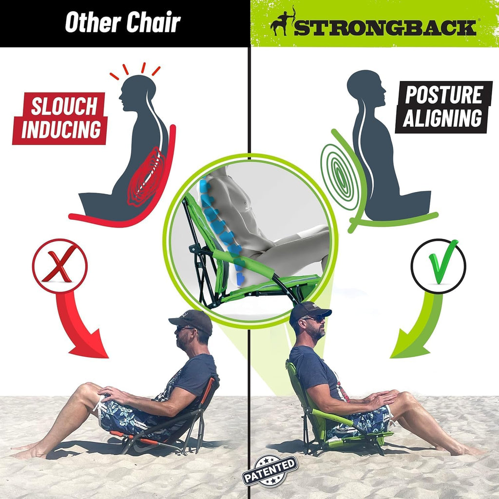 STRONGBACK Beach Chairs - Low Gravity Portable Beach Chair | 0