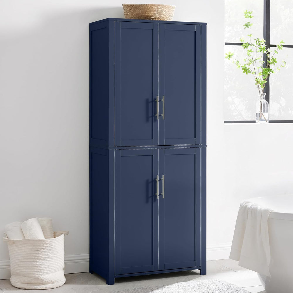 Crosley Furniture Savannah Tall Pantry Storage Cabinet with Shelves, Kitchen,...