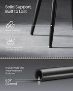 VASAGLE EKHO Collection - Dining Chairs Set of 4, Upholstered Kitchen Chairs, Comfortable Seat, Synthetic Leather with Stitching, Mid-Century Modern, Easy Assembly, Living Room Lounge, Ink Black