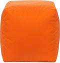 Gouchee Home Cube Soleil Pouf Ottoman Foot Rest - Orange, Modern Square Bean Bag Chair with Fade Resistant Fabric - Floor Pouf for Living Room, Bedroom or Patio - Foot Rest for Indoor and Outdoor