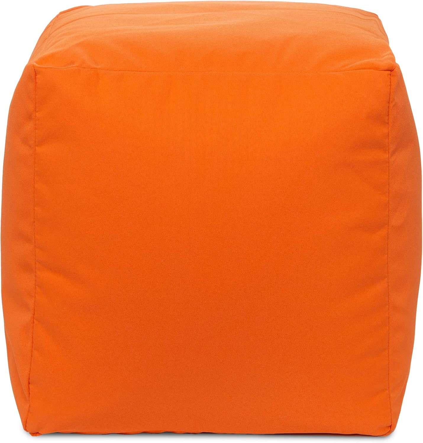 Gouchee Home Cube Soleil Pouf Ottoman Foot Rest - Orange, Modern Square Bean Bag Chair with Fade Resistant Fabric - Floor Pouf for Living Room, Bedroom or Patio - Foot Rest for Indoor and Outdoor