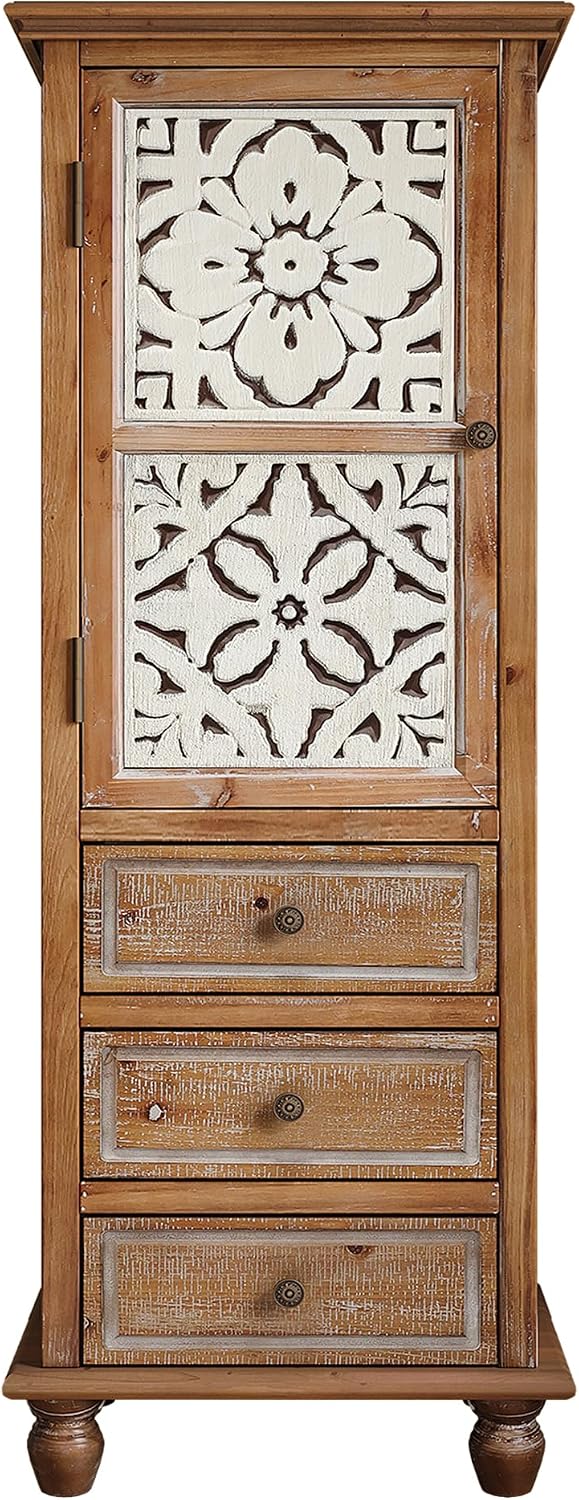 KTART 54''Tall Kitchen Pantry Cupboard Storage Cabine,Narrow Accent C...
