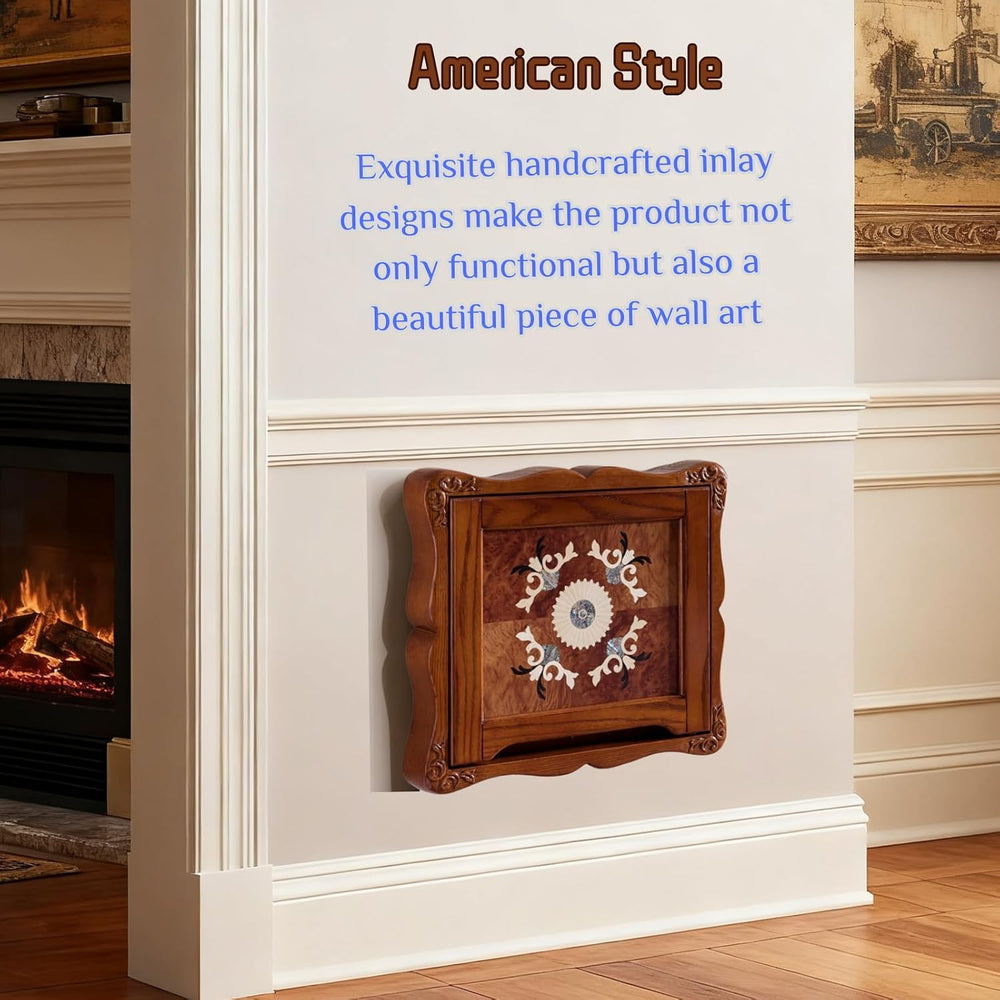 Solid Wood Wall-Mounted Folding Stool - Space Saving Shoe Changing Bench with...