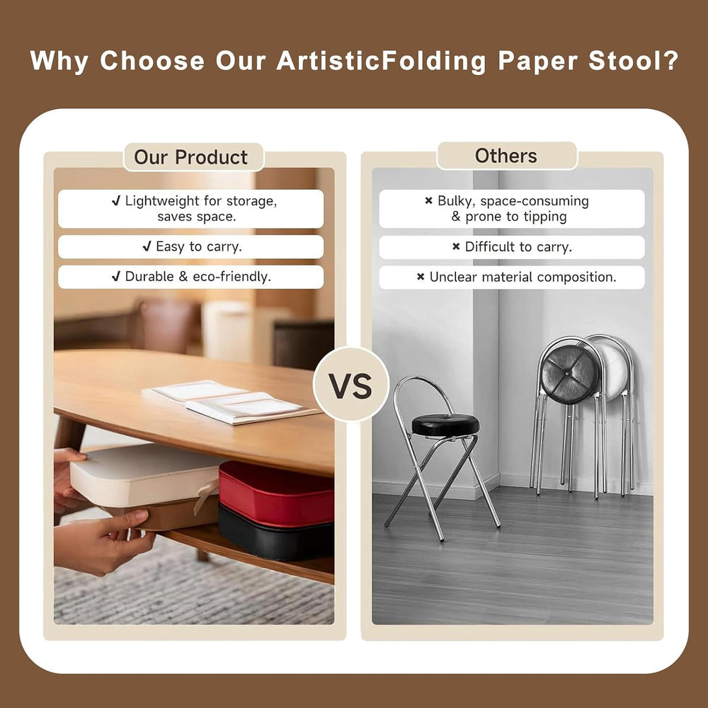 Foldable Stool — Paper Foldable Stool,Folding Paper Stool, (Book-Sized) ，11 I...