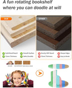 Rotating Bookshelf, 360 Display 5 Tier Floor Standing Bookcase Storage Rack for Kids&Adult, Wood Narrow Book Shelf Organizer for Bedroom, Living Room, Study Room(63 * 17.32 * 17.32inch)