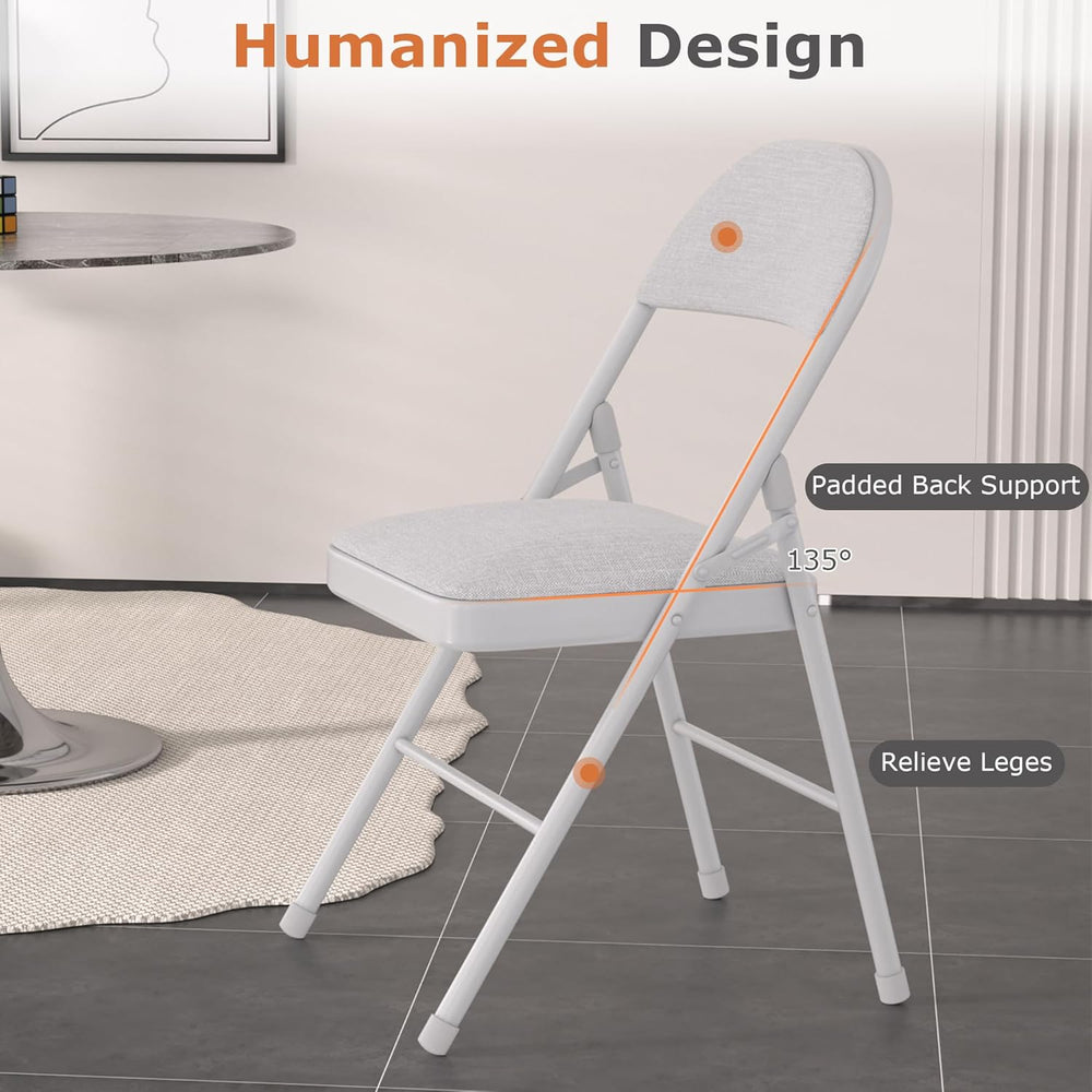 VECELO 5 Piece Folding Card Table Square and Chairs Set, Collapsible Legs &am...