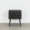 NTC Lux Nightstand with 2 Drawers, Featuring Adaptable Design, 150 lbs Load Capacity, Water-Resistant, Elevate Your Space, Easy Assembly - Burnt Black