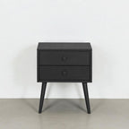 NTC Lux Nightstand with 2 Drawers, Featuring Adaptable Design, 150 lbs Load Capacity, Water-Resistant, Elevate Your Space, Easy Assembly - Burnt Black