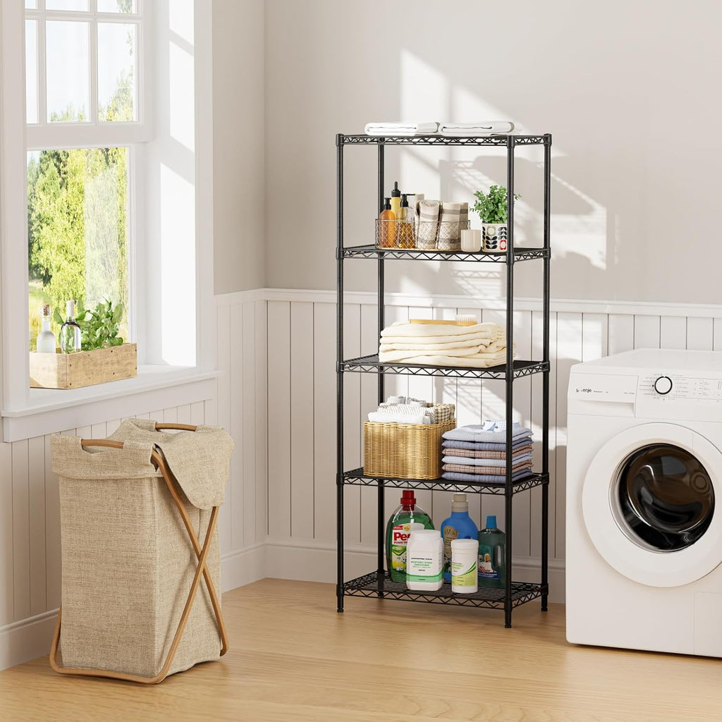 SINGAYE Shelf Closet Wire Shelving：Adjustable Metal Unit for Laundry Room Organization Bathroom Kitchen Home Storage Small Pantry Rack Shelves