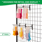 Gridwall Hooks 6 Inch, 100 Pack Grid Wall Hooks, Grid Panel Hooks and Hangers for Retail, Craft Shows, Home Setup, and Customized Display