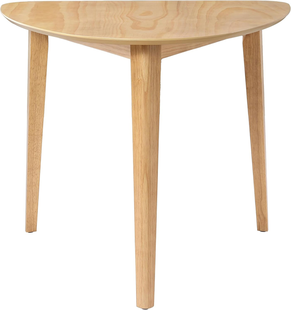Triangular Wood Table - 35.91" Modern Space-Saving Geometric Side Table ...