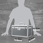 Storage Lock Box with Combination code, Lockable Medicine Storage Case, Empty First Aid Box, Security Lock Box, Multipurpose Lockbox for Home and Outdoor Use (Gray, X-Large)
