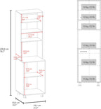 21.4" D*19.7" W*78.7" H Freestanding Kitchen Pantry with 3 Shelves, 2 Single Doors, Rectangular Storage Cabinet, Modern Minimalist, for Living Room, Dining Room, White
