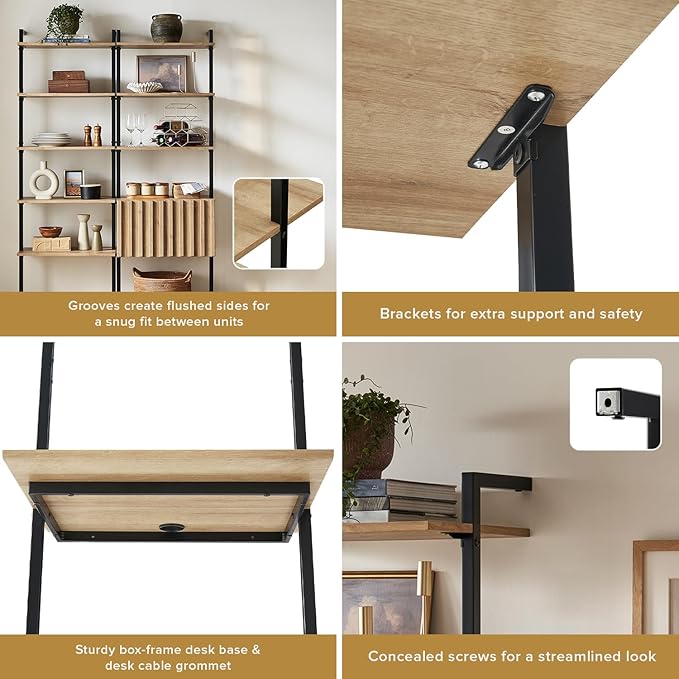 mopio Norwin 4 Piece Entertainment Center with Storage, 70" TV Stand, In...