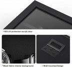 TJ.MOREE 9-Slot Watch Display Case, Wall Mount Wooden Watch Box, Vertical Storage Men’s Watch Box