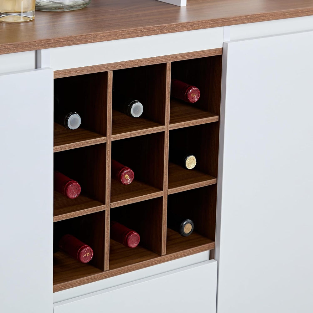 VERYKE 68.9'' Tall Kitchen Pantry with Microwave Shelf&Charging S...
