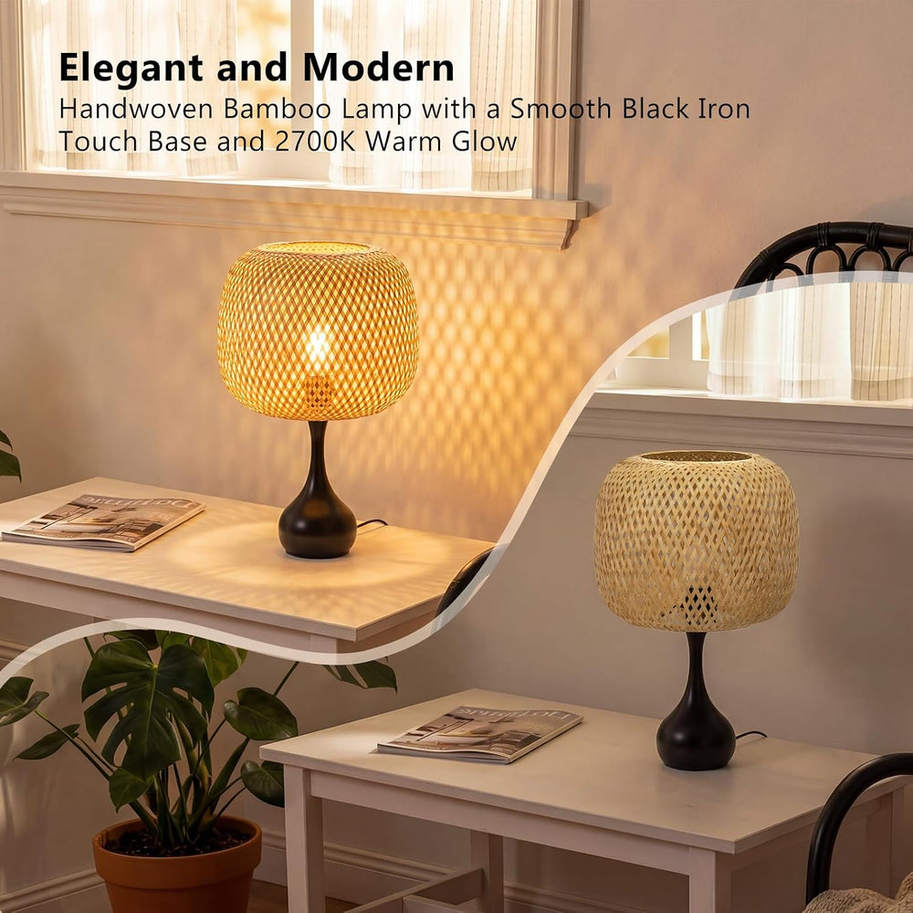 ONEWISH Touch Bedside Lamp for Bedroom, 3-Way Dimmable Table Lamps for Nights...