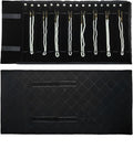 Portable Jewelry Roll Untangled Secure Necklace Travel Storage Bag Displays Holder 16 Chain (Black Diamond)