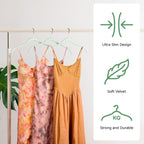 30 Pack Velvet Hangers – Non-Slip Slim Clothes Hangers with 360° Swivel Hook, Space-Saving Flocked Shirt Hangers for Coats, Dresses, Blouses, Suits(Green)