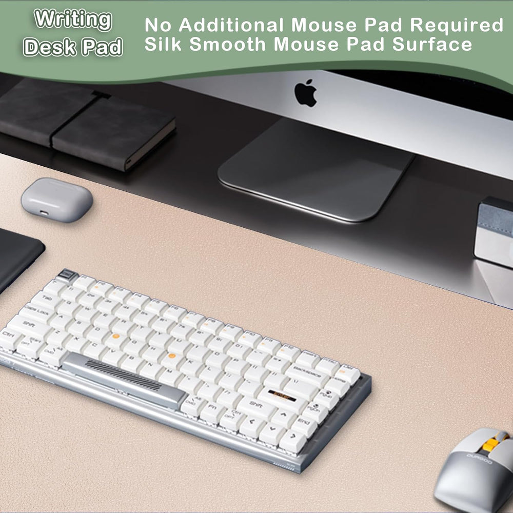 Boutilon Leather Desk Pad Protector,Non-Slip Mouse Pad,Laptop Desk Pad,Office...