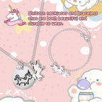 Musical Jewelry Box for Girls 8.07 x 5.12 x 6.14 with 3 Pullout Drawers Spinning Ballerina & Unicorn Jewelry Set, Music Boxes for Birthday Valentine Christmas Gift Waltz of Flowers Tune