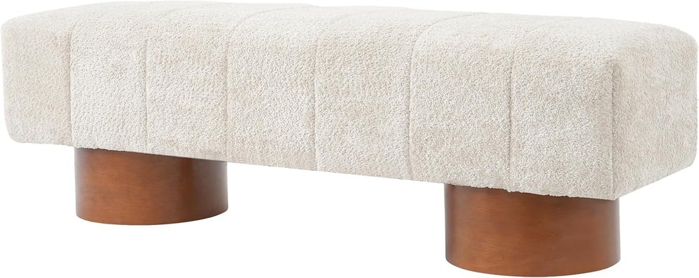 Christopher Knight Home Manila 61" Boucle Fabric Dining Bench, Upholster...
