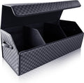 Trunk Organizer for SUV - Leather Storage Box, Extra Large, Magnetic Lid, Collapsible and Adjustable Car Organizer