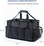 XL Professional Cleaning Caddy for Cleaning Suppliers, 17" Wearable Cleaing Bag for Housekeepers, Cleaning Organizer, Detailing Bag