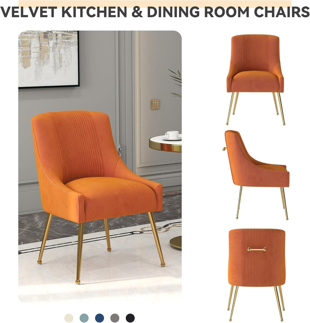 Dining Chairs,Modern Living Room Chairs, Velvet Upholstered Dining Room Chair...
