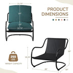 Peace nest Comfy Accent Chair Modern Living Room Bedroom Armchair with Mental Frame Comfortable Shredded Foam Cushion for Balcony Lounge Reading Meeting Room Blue