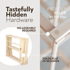 Pennsylvania Woodworks Premium American Maple Clothes Drying Rack - Handcrafted in Pennsylvania - Solid Wood Construction, Collapsible, Eco-Friendly Laundry Solution (X-Large)