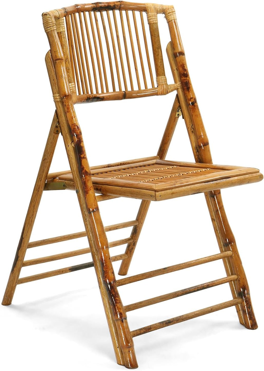 Bonnlo Bamboo Folding Chairs 1/2/4 Pack Foldable Dining Wood Chairs for Outdo...