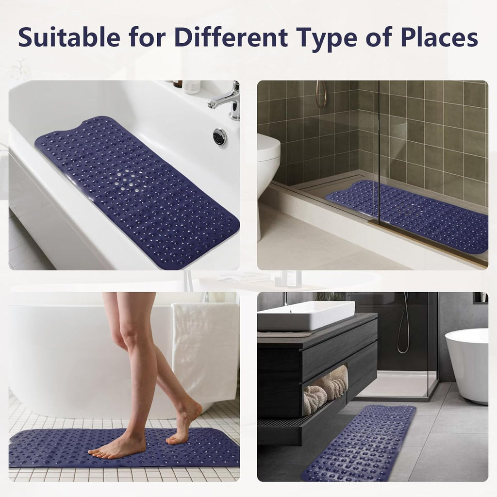 26PC Bathroom Accessories Set - Gorgeous Blue Bathroom Set, Bathroom Accessory Set, Navy Blue Shower Curtain Set with Bathtub Mats for Shower Tub
