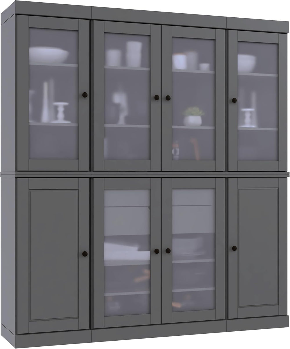 Palace Imports 100% Solid Wood 65"" Pantry China Cabinet with Raise...