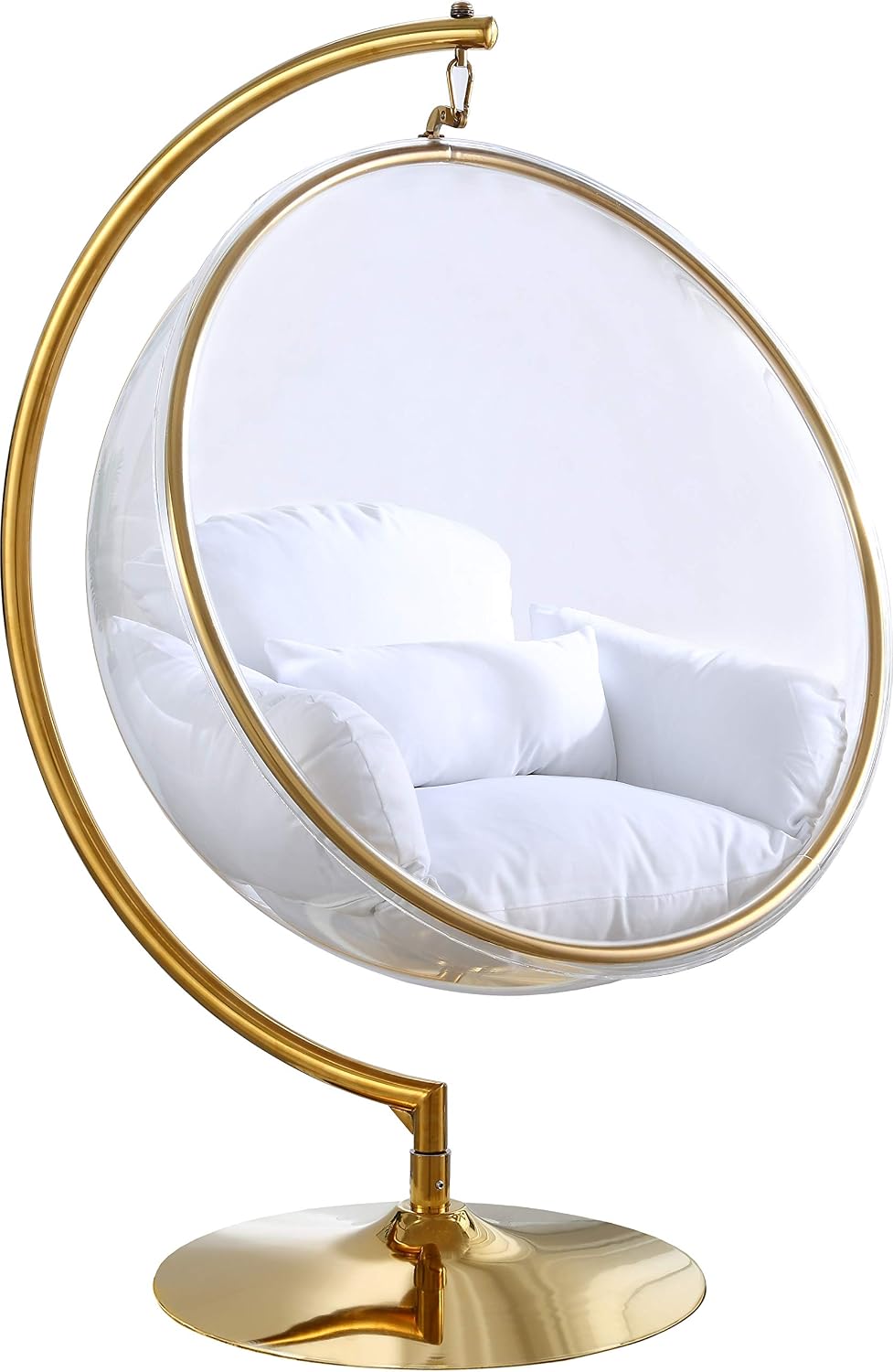 Meridian Furniture Luna Collection Modern | Contemporary Clear Acrylic Accent...