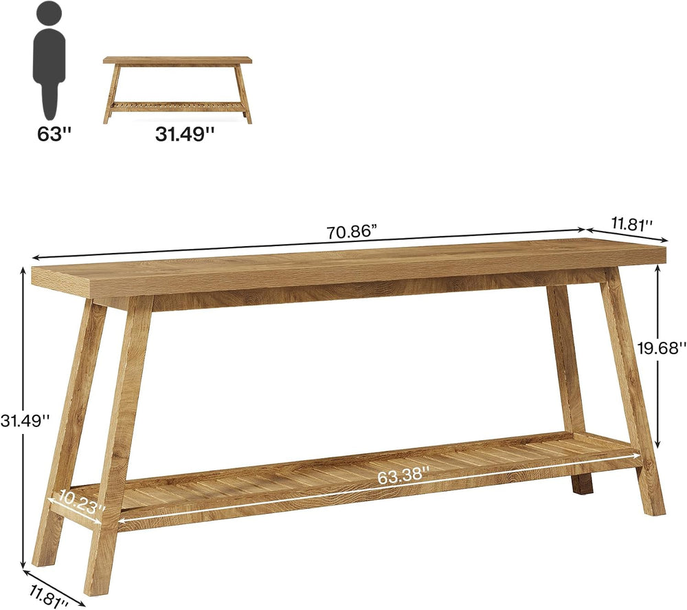 Tribesigns Farmhouse Console Entryway Table: 70.9 Inches Extra Long Console T...