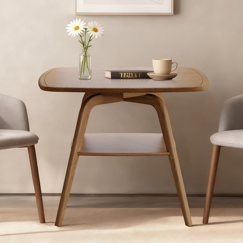 29.5" Square Dining Table for Small Spaces-Solid Wood Frame with Scratch...