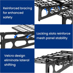 FLEXIMOUNTS 2x4ft Garage Shelving Wall-Mounted, 1-Pack Heavy-Duty Wall Shelving, Holds Up to 200 lbs, Garage Storage Rack for Organization & Storage Bins, Black, Classic Series