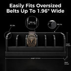 MinBoo Bamboo Belt Organizer Box,6 Grids Belt Rack for Closet and Drawer, Belt Storage Organizer and Displayer for Men Women