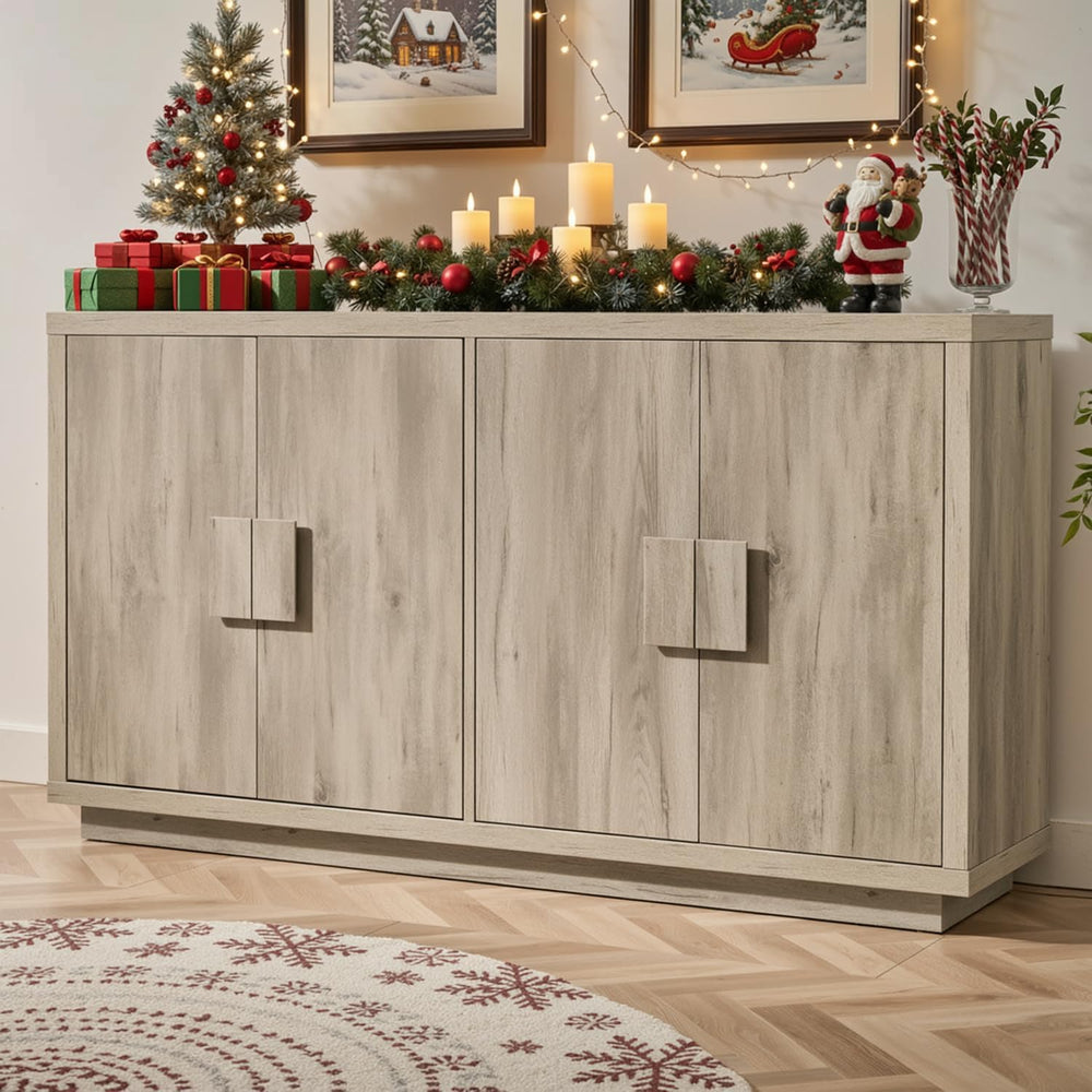 ONBRILL Buffet Cabinet with Storage, 63" Sideboard Cabinet with 4 Doors ...