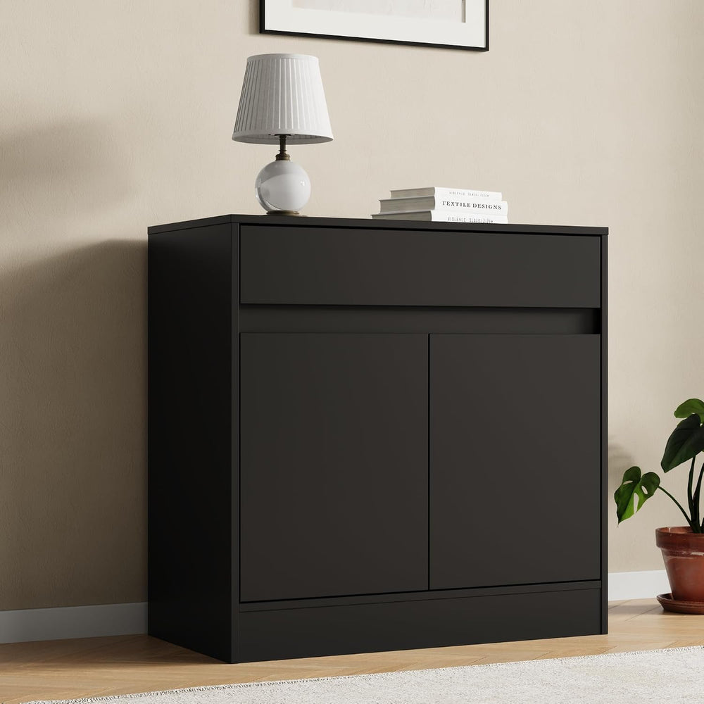 Housoul Buffet Cabinet (Set of 2), Coffee Bar Cabinet with 2 Doors and Drawer...