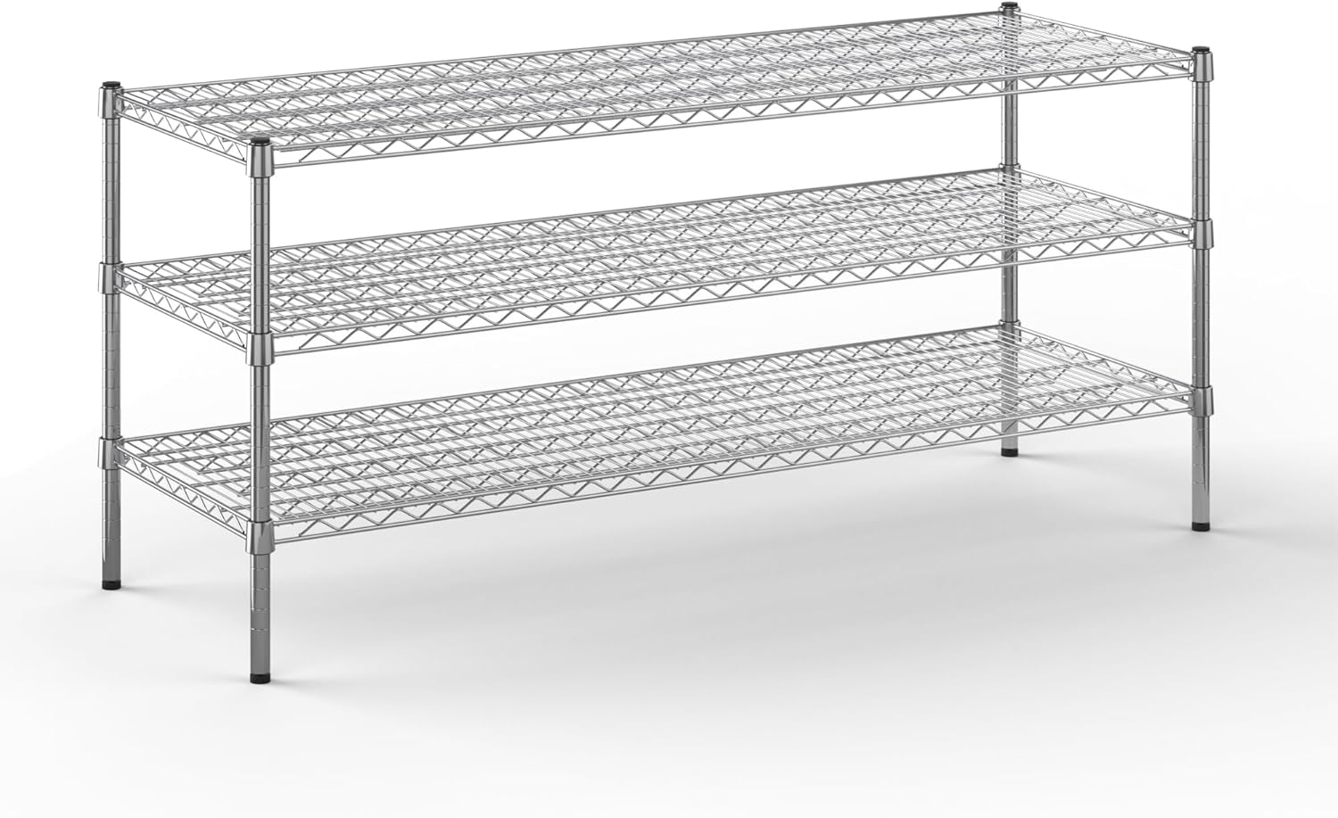 21" Deep x 60" Wide x 27" Height Wire Shelving Kit | 3-Tier | NSF Commercial Storage Rack Unit