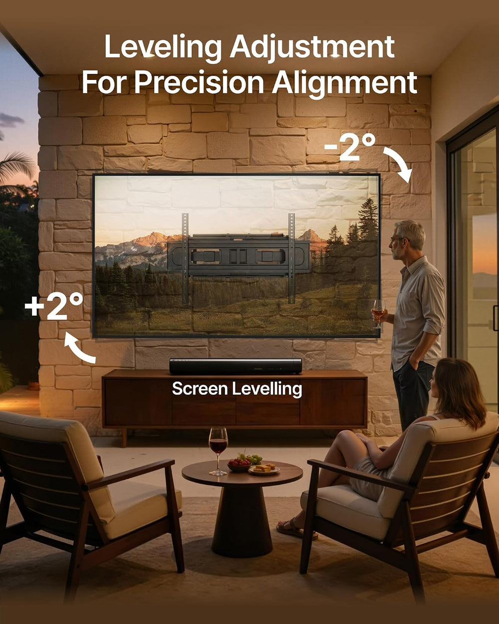 Pegzone Full Motion TV Wall Mount for 37-90 Inch TVs up to 132lbs | Swivel Ti...