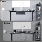 VIVO Under Desk 17 inch Extra Deep Cable Management Tray, Power Strip Holder, Cord Organizer, Wire Tamer for Office and Home, Black, DESK-AC16-1C