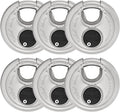 ABUS 20/70 6 Pack Heavy Duty Diskus Storage Padlock with 2 Keys for Storage, Outdoor, Commercial, 2.75in (70mm) Wide, Keyed Alike 161262