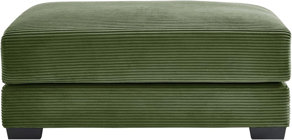 mikibama Corduroy Upholstered Ottoman Bench for Living Room,46" x 33&quo...